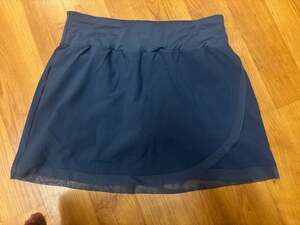 CALIA Women's Navy Blue Mesh Trim Athletic Skort with Built-in Shorts